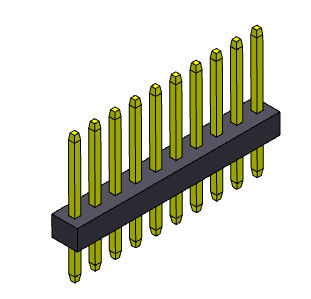 Type droit de 1*3 PIN To 1*40 PIN Single Row Header Connector 1.00mm