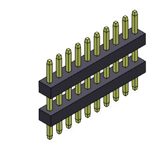 Type 1 droit *3 PIN To 1*40PIN SQ0.30mm de seule pile de rangée de Pin Header Connector 1.00mm