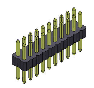 Type droit de double rangée de 2*3 PIN To 2*40 PIN Pin Female Header Connector 1.00mm
