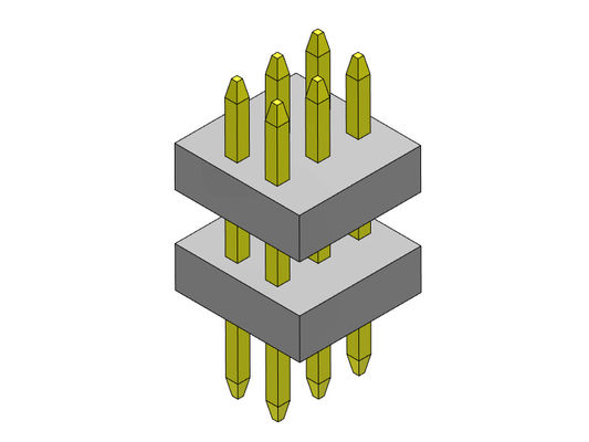 Type droit de pile de 2*3 PIN To 2*40PIN SQ0.30mm Pin Female Header Connector 1.00mm