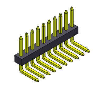 1.00mm Pin Female Header Connector Pin Electrical Connectors R/A 1*2 PIN To 1*40PIN