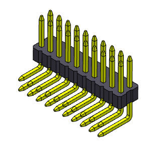 type R/A de Pin Header Connector Female de double rangée de 1.00mm - 2 *2 PIN To 2*40PIN
