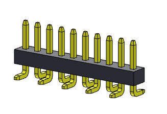 type 1 simple *2 PIN To 1*40PIN de Pin Female Header Connector SMT de rangée de 1.00mm