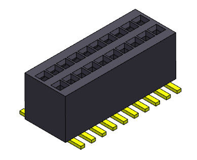 double femelle de SMT de rangée de 0.80mm à Pin Header féminin 2*3 PIN To 2*50PIN
