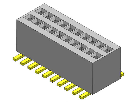 double femelle de SMT de rangée de 0.80mm à Pin Header féminin 2*3 PIN To 2*50PIN