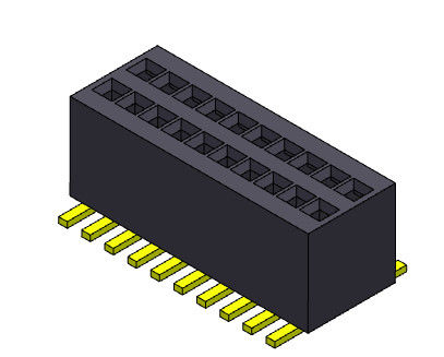 double femelle de SMT de rangée de 0.80mm à Pin Header féminin 2*3 PIN To 2*50PIN