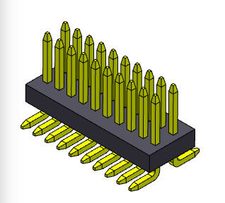 Double rangée du lancement 0.8*1.2mm 2*3 PIN To 2*50 PIN Pin Female Header Connector 0.8mm
