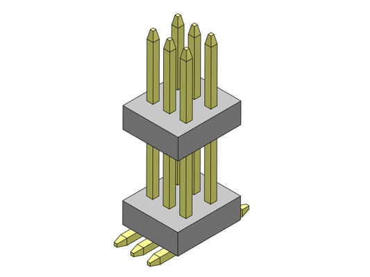 Double pile SMT droit de rangée de 2*3 PIN To 2*50 PIN Pin Header Connectors 0.80mm