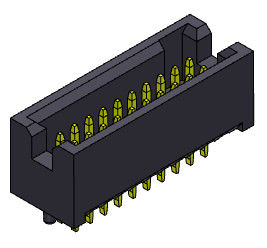 connecteur 1.0AMP d'en-tête de boîte de 1.27mm pour l'ordinateur Mainboard