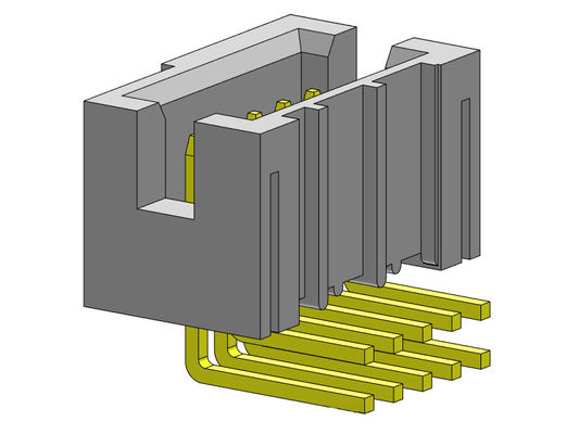 type R/A 1.0AMP d'immersion de double rangée de connecteur d'en-tête de boîte de 1.27mm