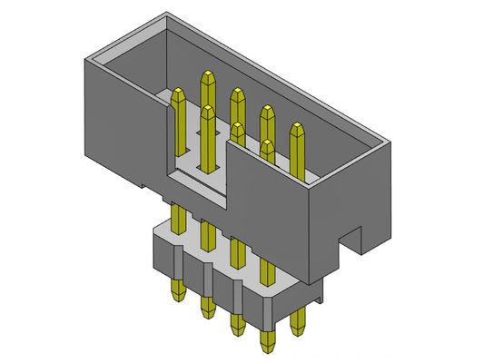 Le double connecteur 2.00mm d'en-tête de boîte de rangée a élevé le type droit d'immersion