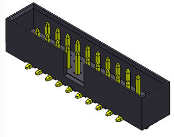 type de SMT de rangée de l'en-tête 2AMP de boîte de 2*8-2*25Pin 2mm double avec des chevilles