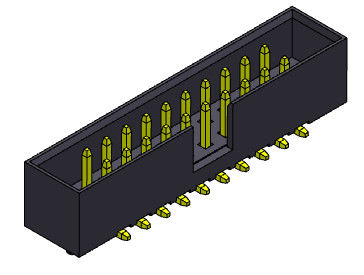type de SMT de rangée de l'en-tête 2AMP de boîte de 2*8-2*25Pin 2mm double avec des chevilles