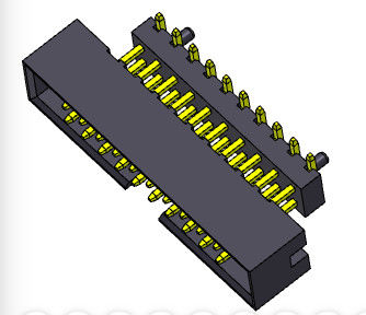 connecteur 2*4-2*25 Pin Nylon 6T 2AMP d'en-tête de boîte d'immersion de SMT élevé par 2.00mm