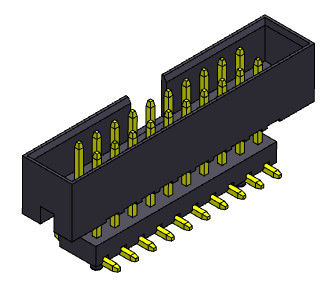 connecteur 2*4-2*25 Pin Nylon 6T 2AMP d'en-tête de boîte d'immersion de SMT élevé par 2.00mm