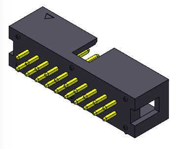 En-tête droit 2*3-2*32Pin 600V AC/DC de boîte de l'immersion 2.54mm de double rangée