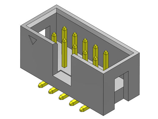 type du connecteur 2*3-2*32 Pin Nylot 6T 3AMP SMT d'en-tête de boîte de 2.54mm avec des chevilles