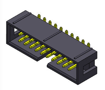 type du connecteur 2*3-2*32 Pin Nylot 6T 3AMP SMT d'en-tête de boîte de 2.54mm avec des chevilles