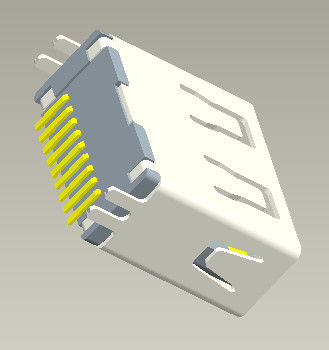 1.0Amp Usb à grande vitesse 3,0 un type de la verticale 180° SMT du connecteur 11.5mm