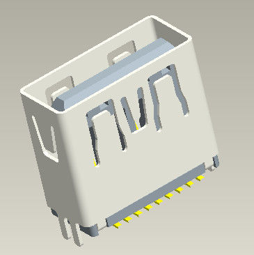1.0Amp Usb à grande vitesse 3,0 un type de la verticale 180° SMT du connecteur 11.5mm