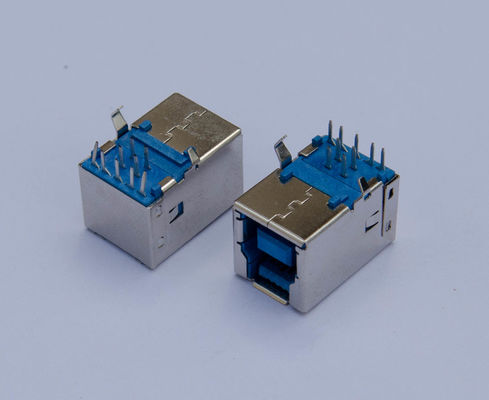 type à angle droit d'immersion du connecteur 90° d'Usb 3,0 B de la grande vitesse 1.0Amp