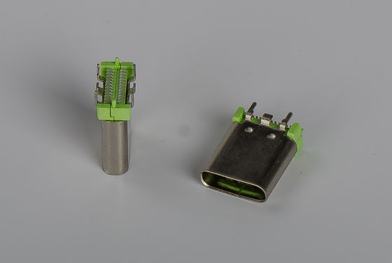 Type connecteur 180° vertical de SMT d'Usb C 3,1 de connecteurs d'entrée-sortie