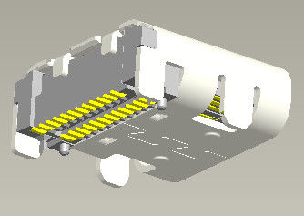 24 Usb 3,1 90° double SMT à angle droit femelle de connecteur de PIN Type C