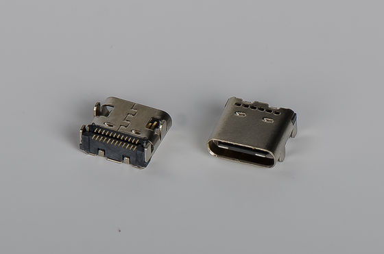 24 Usb 3,1 90° double SMT à angle droit femelle de connecteur de PIN Type C