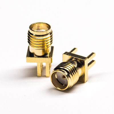 type connecteur coaxial d'immersion de connecteur coaxial du placage à l'or 50Ω SMA rf de carte PCB