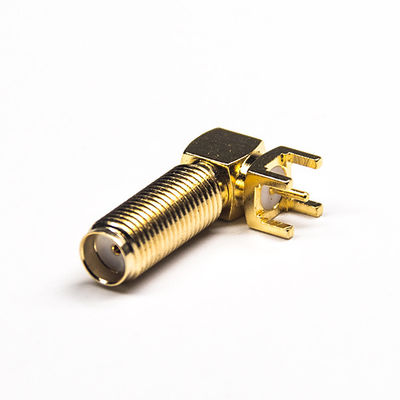 Connecteur coaxial 20mm de carte PCB de connecteur coaxial de SMA rf à angle droit