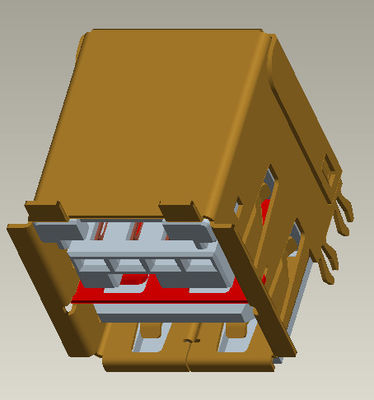 type à angle droit femelle d'immersion du connecteur 90° d'Usb de la puissance 3.0Amp (avec l'oreille) 5V 12V 24V