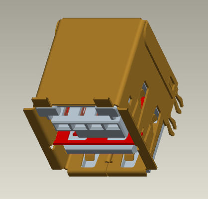 type à angle droit femelle d'immersion du connecteur 90° d'Usb de la puissance 3.0Amp (avec l'oreille) 5V 12V 24V